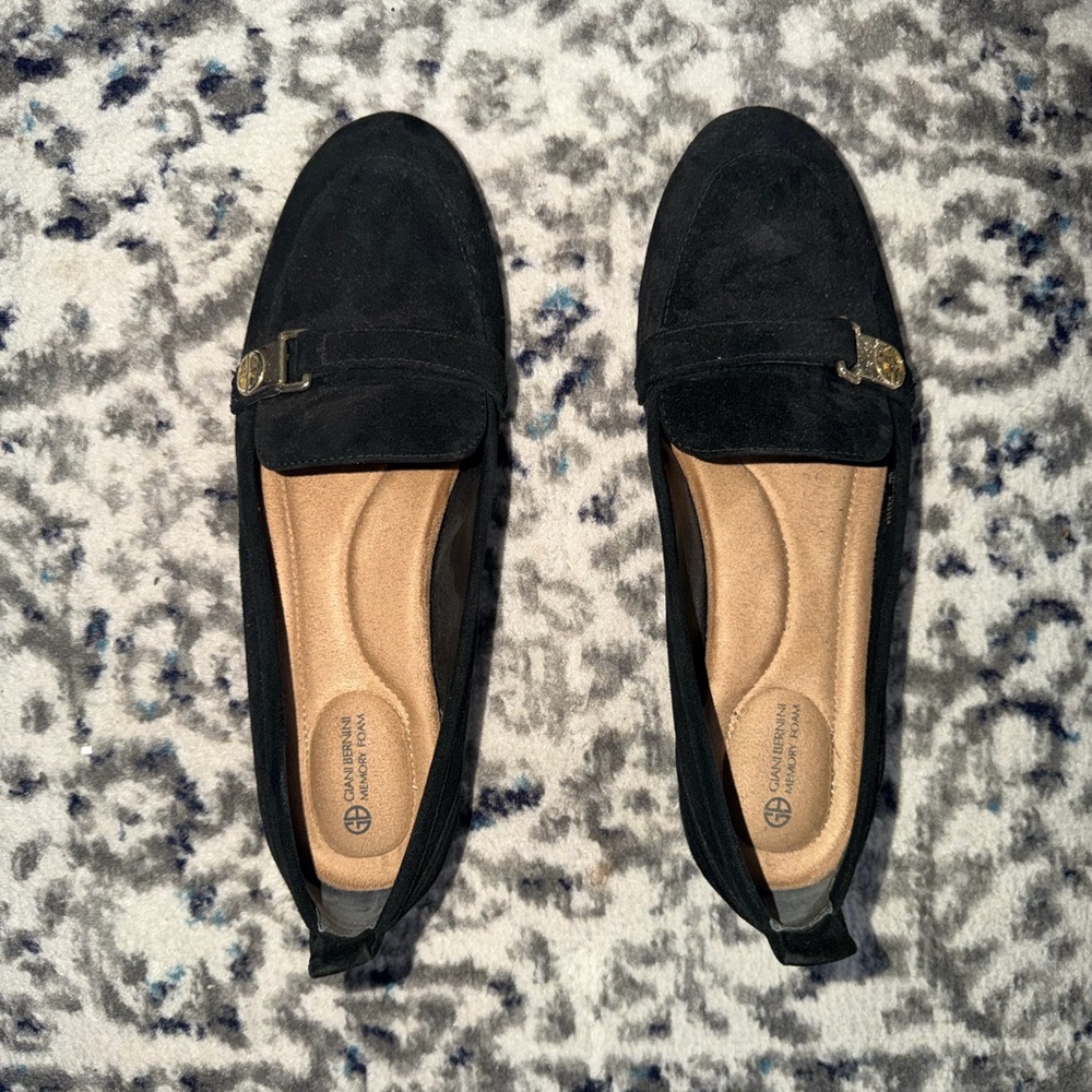 Giani Bernini Black Suede Loafers